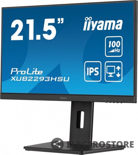 IIYAMA Monitor 21.5 cala ProLite XUB2293HSU-B6 IPS,100Hz,HAS(150mm),1ms,HDMI,DP,2xUSB, FreeSync,2x2W,PIVOT IIYAMA Monitor 21.5 cala ProLite XUB2293HSU-B6 IPS,100Hz,HAS(150mm),1ms,HDMI,DP,2xUSB, FreeSync,2x2W,PIVOT