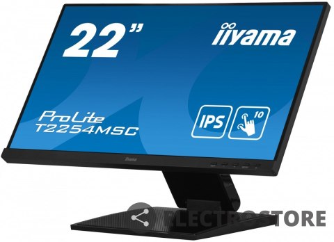 IIYAMA Monitor 21.5 cala T2254MSC-B1AG pojemnościowa 10 punktów, IPS, powłoka AG IIYAMA Monitor 21.5 cala T2254MSC-B1AG pojemnościowa 10 punktów, IPS, powłoka AG
