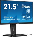 IIYAMA Monitor 21.5 cala XUB2292HSU-B6 IPS,100Hz,FreeSync,PIVOT,0.4ms,HDMI, DP,4xUSB(3.2),2x2W,HAS(150mm)