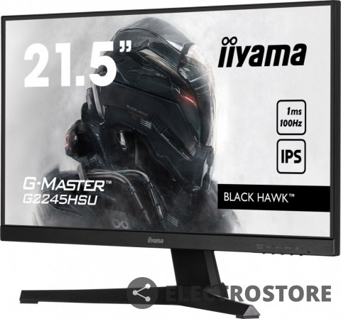 IIYAMA Monitor 22 cale G2245HSU-B1 IPS,FHD,100Hz,1ms,2xUSB,HDMI,DP,2x2W, FreeSync IIYAMA Monitor 22 cale G2245HSU-B1 IPS,FHD,100Hz,1ms,2xUSB,HDMI,DP,2x2W, FreeSync