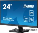 IIYAMA Monitor 23.8 cala ProLite XU2493HSU-B6 IPS.HDMI.DP.2x2W.USBx2.FHD.SLIM.100Hz