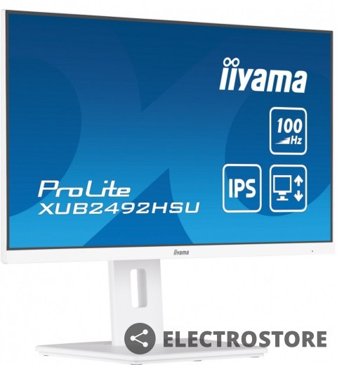 IIYAMA Monitor 23.8 cala XUB2492HSU-W6 IPS,HDMI,DP,100Hz,SLIM,HAS(150mm),4xUSB IIYAMA Monitor 23.8 cala XUB2492HSU-W6 IPS,HDMI,DP,100Hz,SLIM,HAS(150mm),4xUSB