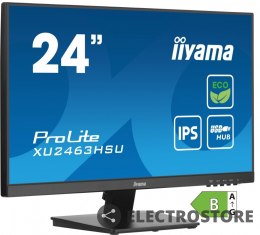 IIYAMA Monitor 24 cale XU2463HSU-B1 IPS,100HZ,ECO,3ms,SLIM,HDMI,DP,2x USB3.2 ,TCO,EPEAT