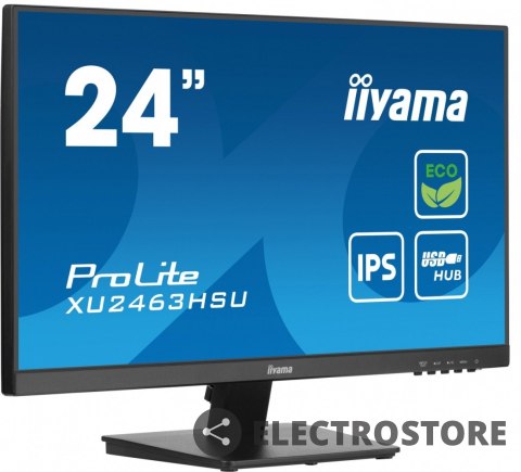 IIYAMA Monitor 24 cale XU2463HSU-B1 IPS,100HZ,ECO,3ms,SLIM,HDMI,DP,2x USB3.2 ,TCO,EPEAT IIYAMA Monitor 24 cale XU2463HSU-B1 IPS,100HZ,ECO,3ms,SLIM,HDMI,DP,2x USB3.2 ,TCO,EPEAT
