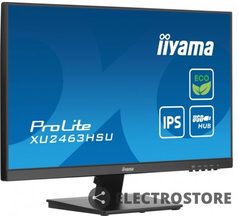 IIYAMA Monitor 24 cale XU2463HSU-B1 IPS,100HZ,ECO,3ms,SLIM,HDMI,DP,2x USB3.2 ,TCO,EPEAT IIYAMA Monitor 24 cale XU2463HSU-B1 IPS,100HZ,ECO,3ms,SLIM,HDMI,DP,2x USB3.2 ,TCO,EPEAT