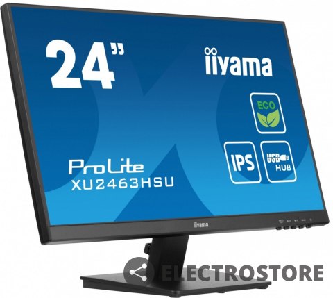 IIYAMA Monitor 24 cale XU2463HSU-B1 IPS,100HZ,ECO,3ms,SLIM,HDMI,DP,2x USB3.2 ,TCO,EPEAT IIYAMA Monitor 24 cale XU2463HSU-B1 IPS,100HZ,ECO,3ms,SLIM,HDMI,DP,2x USB3.2 ,TCO,EPEAT