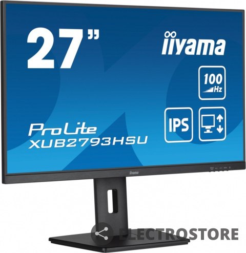 IIYAMA Monitor 27 cali XUB2793HSU-B6 IPS.HDMI.DP.2x2W.USBx2.FreeSync.Flicker IIYAMA Monitor 27 cali XUB2793HSU-B6 IPS.HDMI.DP.2x2W.USBx2.FreeSync.Flicker
