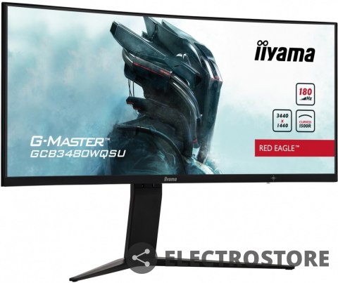 IIYAMA Monitor 34 cale GCB3480WQSU-B1 VA,UWQHD,180HZ,0.4ms,1500R(Curved), 2xHDMI,2xDP,2xUSB 3.2,2x3W,HDR400,HAS(110mm),VESA(100x100mm IIYAMA Monitor 34 cale GCB3480WQSU-B1 VA,UWQHD,180HZ,0.4ms,1500R(Curved), 2xHDMI,2xDP,2xUSB 3.2,2x3W,HDR400,HAS(110mm),VESA(100x100mm