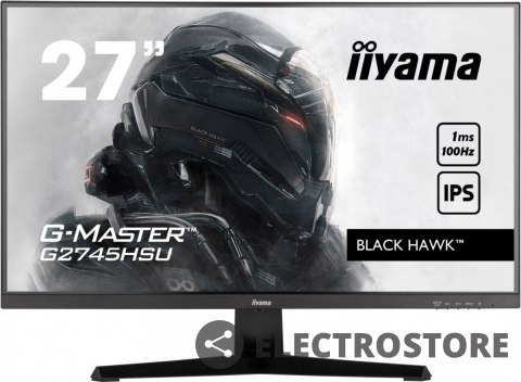 IIYAMA Monitor G-Master G2745HSU-B1 27 cali G2745HSU-B1 IPS,FHD,100Hz,1ms,2xUSB,2x2W,FreeSync