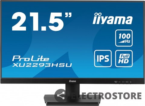 IIYAMA Monitor ProLite XU2293HSU-B6 21.5 cala IPS,100Hz,FHD,1ms,HDMI,DP,2xUSB,2x2W, FreeSync