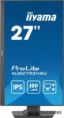 IIYAMA Monitor ProLite XUB2792HSU-B6 27 cali IPS,HDMI,DP,100Hz,SLIM,4xUSB3.2,PIVOT, HAS(150mm),2x2W