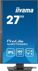 IIYAMA Monitor ProLite XUB2792QSU-B6 27 cali IPS,QHD,HAS(150mm),100Hz,4xUSB3.2,SLIM