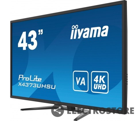 IIYAMA Monitor wielkoformatowy 43 cale X4373UHSU-B1 4K, VA, 2xHDMI, DP, mDP, 3ms, 2x7W, USBx4 IIYAMA Monitor wielkoformatowy 43 cale X4373UHSU-B1 4K, VA, 2xHDMI, DP, mDP, 3ms, 2x7W, USBx4