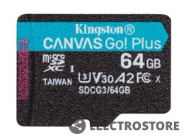 Kingston Karta pamięci microSD 64GB Canvas Go Plus 170/70MB/s