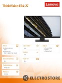 Lenovo Monitor 23.8 ThinkVision E24-27 WLED LCD 62B6MZR3EU