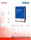 Western Digital Dysk twardy WD Blue 2TB 3,5 256MB SATAIII 5400 RPM