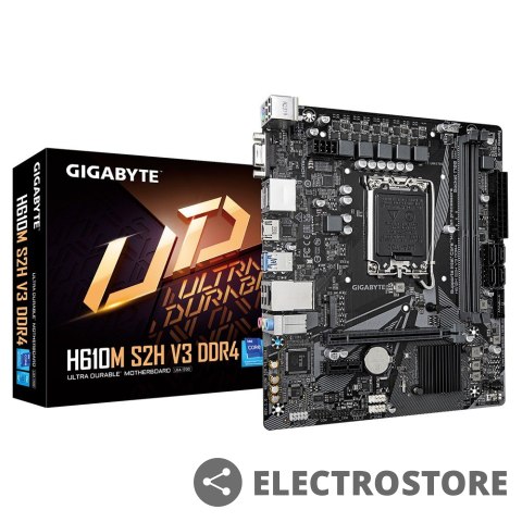 Gigabyte Płyta główna H610M S2H V3 DDR4 s1700 2DDR4 DP/HDMI M.2 mATX