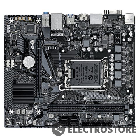 Gigabyte Płyta główna H610M S2H V3 DDR4 s1700 2DDR4 DP/HDMI M.2 mATX Gigabyte Płyta główna H610M S2H V3 DDR4 s1700 2DDR4 DP/HDMI M.2 mATX