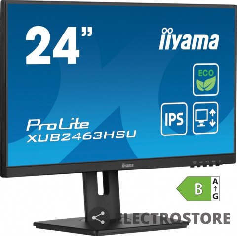 IIYAMA Monitor 23.8 cala ProLite XUB2463HSU-B1 IPS,100HZ,ECO,3ms,SLIM,HDMI,DP,2x USB3.22x2W,HAS(150mm),TCO,EPEAT IIYAMA Monitor 23.8 cala ProLite XUB2463HSU-B1 IPS,100HZ,ECO,3ms,SLIM,HDMI,DP,2x USB3.22x2W,HAS(150mm),TCO,EPEAT