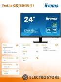 IIYAMA Monitor 24 cale XU2463HSU-B1 IPS,100HZ,ECO,3ms,SLIM,HDMI,DP,2x USB3.2 ,TCO,EPEAT