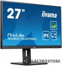 IIYAMA Monitor 27 cali ProLite XUB2763HSU-B1 IPS,100HZ,ECO,3ms,SLIM,HDMI,DP,2x USB3.22x2W,HAS(150mm),TCO,EPEAT