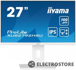 IIYAMA Monitor 27 cali ProLite XUB2792HSU-W6 IPS,HDMI,DP,100Hz,SLIM,4xUSB3.2,PIVOT, HAS(150mm),2x2W