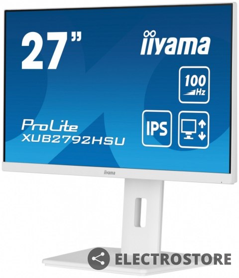 IIYAMA Monitor 27 cali ProLite XUB2792HSU-W6 IPS,HDMI,DP,100Hz,SLIM,4xUSB3.2,PIVOT, HAS(150mm),2x2W IIYAMA Monitor 27 cali ProLite XUB2792HSU-W6 IPS,HDMI,DP,100Hz,SLIM,4xUSB3.2,PIVOT, HAS(150mm),2x2W