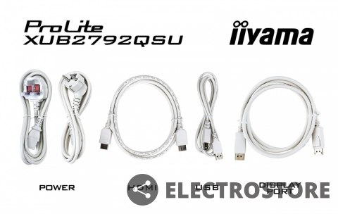 IIYAMA Monitor 27 cali ProLite XUB2792QSU-W6 IPS,QHD,HAS(150mm),100Hz,4xUSB3.2,SLIM IIYAMA Monitor 27 cali ProLite XUB2792QSU-W6 IPS,QHD,HAS(150mm),100Hz,4xUSB3.2,SLIM