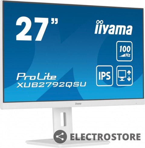 IIYAMA Monitor 27 cali ProLite XUB2792QSU-W6 IPS,QHD,HAS(150mm),100Hz,4xUSB3.2,SLIM IIYAMA Monitor 27 cali ProLite XUB2792QSU-W6 IPS,QHD,HAS(150mm),100Hz,4xUSB3.2,SLIM