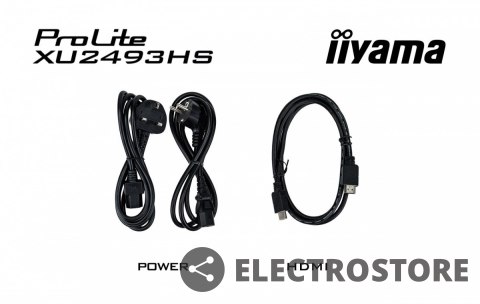 IIYAMA Monitor ProLite 23.8 cala XU2493HS-B6 IPS,HDMI,DP,2x2W,ACR IIYAMA Monitor ProLite 23.8 cala XU2493HS-B6 IPS,HDMI,DP,2x2W,ACR