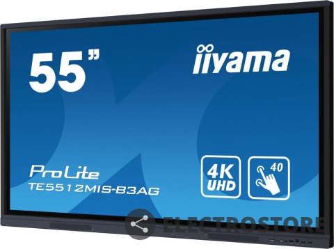 IIYAMA Monitor interaktywny 55 cali TE5512MIS-B3AG INFRARED,40pkt,IPS,4K,7H,WiFi,VGA,HDMI, USB-c,Wifi,Bluetooth,metal,8ms IIYAMA Monitor interaktywny 55 cali TE5512MIS-B3AG INFRARED,40pkt,IPS,4K,7H,WiFi,VGA,HDMI, USB-c,Wifi,Bluetooth,metal,8ms