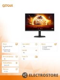 AOC Monitor Q27G4X 27 cali IPS 180Hz HDMIx2 DP Pivot