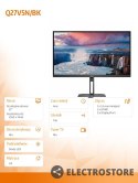 AOC Monitor Q27V5N 27 cali VA HDMIx2 DPx2 Pivot