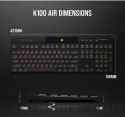 Corsair Klawiatura K100 RGB Air Wireless Ultra Thin Cherry MX