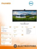 Dell Monitor P3424WEB 34 cale IPS Zakrzywiony WQHD (3440x1440)/21:9/HDMI/DP/USB-C/RJ-45/Kamera/Głośniki/Mikrofon/3Y