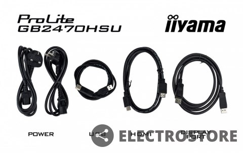 IIYAMA Monitor 24 cale GB2470HSU-B6 0.2ms,IPS,DP,HDMI,180Hz IIYAMA Monitor 24 cale GB2470HSU-B6 0.2ms,IPS,DP,HDMI,180Hz