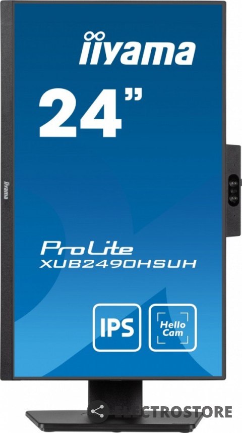 IIYAMA Monitor 24 cale XUB2490HSUH-B1 IPS,FHD,CAM,MIC,HDMI,DP,3xUSB(3.2), 100Hz,250cd,4ms,ADAPTIVE SYNC,FlickerFree,2x2W,WINDOWS HELLO IIYAMA Monitor 24 cale XUB2490HSUH-B1 IPS,FHD,CAM,MIC,HDMI,DP,3xUSB(3.2), 100Hz,250cd,4ms,ADAPTIVE SYNC,FlickerFree,2x2W,WINDOWS HELLO