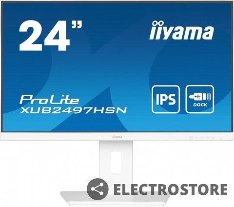 IIYAMA Monitor 24 cale XUB2497HSN-W1 IPS,USB-C Dock,HDMI,DP /5y/