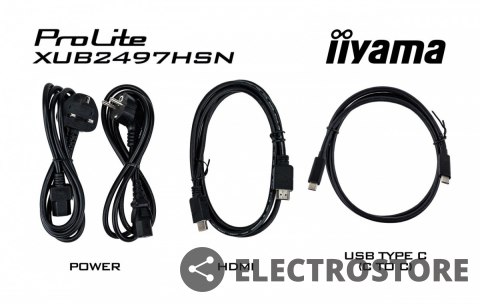 IIYAMA Monitor 24 cale XUB2497HSN-W1 IPS,USB-C Dock,HDMI,DP /5y/ IIYAMA Monitor 24 cale XUB2497HSN-W1 IPS,USB-C Dock,HDMI,DP /5y/