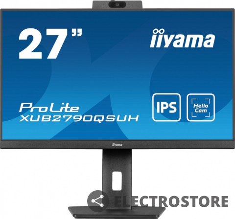 IIYAMA Monitor 27 cali XUB2790QSUH-B1 IPS,QHD,CAM,MIC,HDMI,DP,3xUSB(3.2), 100Hz,ADAPTIVE SYNC,FlickerFree,2x2W,WINDOWS HELLO