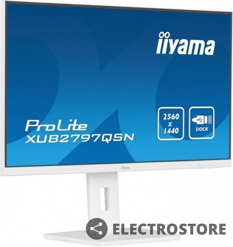 IIYAMA Monitor 27 cali XUB2797QSN-W1 IPS,QHD,USB-c Dock 65W,HDMI, WHITE /5y/ IIYAMA Monitor 27 cali XUB2797QSN-W1 IPS,QHD,USB-c Dock 65W,HDMI, WHITE /5y/
