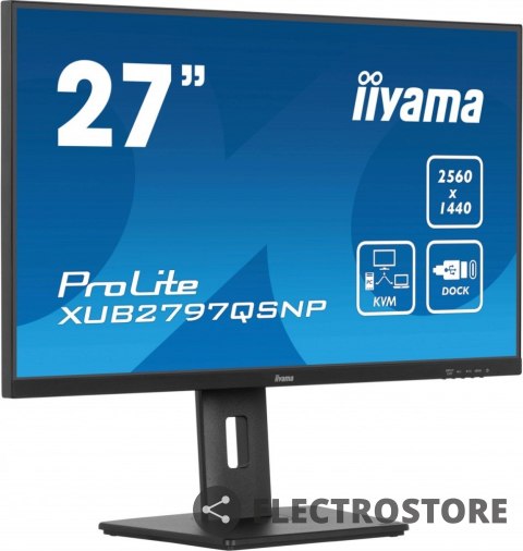 IIYAMA Monitor 27 cali XUB2797QSNP-B1,IPS,QHD,USB-c Dock,KVM,HDMI /5y/ IIYAMA Monitor 27 cali XUB2797QSNP-B1,IPS,QHD,USB-c Dock,KVM,HDMI /5y/