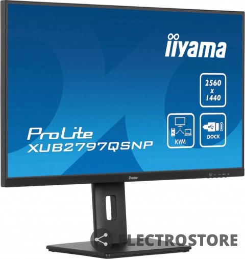 IIYAMA Monitor 27 cali XUB2797QSNP-B1,IPS,QHD,USB-c Dock,KVM,HDMI /5y/ IIYAMA Monitor 27 cali XUB2797QSNP-B1,IPS,QHD,USB-c Dock,KVM,HDMI /5y/