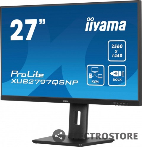 IIYAMA Monitor 27 cali XUB2797QSNP-B1,IPS,QHD,USB-c Dock,KVM,HDMI /5y/ IIYAMA Monitor 27 cali XUB2797QSNP-B1,IPS,QHD,USB-c Dock,KVM,HDMI /5y/