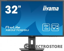 IIYAMA Monitor 32 cale XB3270QSU-B1 IPS,WQHD,HDMI,DP,100Hz,250cd,3ms,2x2W, 3xUSB(3.2),FlickerFree,VESA,HAS(150mm)