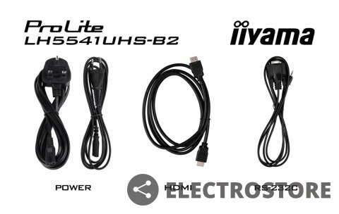 IIYAMA Monitor 54.6 cala ProLite LH5541UHS-B2 24/7 500cd 4K IPS IIYAMA Monitor 54.6 cala ProLite LH5541UHS-B2 24/7 500cd 4K IPS