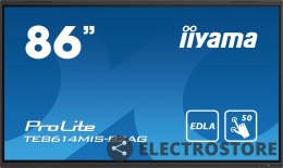 IIYAMA Monitor interaktywny 86 cali TE8614MIS-B2, INFRARED,50pkt,VA,4K, 7H,WiFi,MIC,USB ANDROID 13, Google EDLA