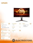 AOC Monitor C27G2Z3 27 cali Zakrzywiony Fast VA 280Hz HDMIx2 DP HAS