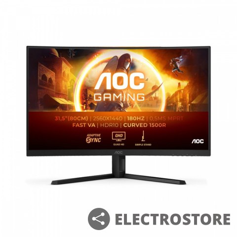 AOC Monitor CQ32G4VE 31.5 cala Fast VA Zakrzywiony 180Hz HDMIx2 DP