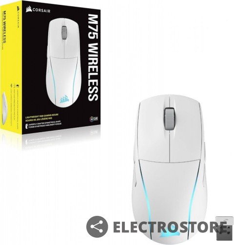 Corsair Myszka bezprzewodowa M75 biała RGB Corsair Myszka bezprzewodowa M75 biała RGB